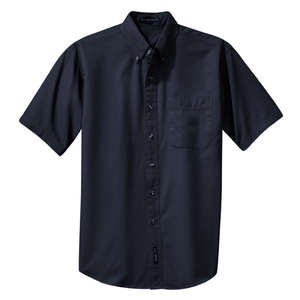 Port Authority Short Sleeve Twill Shirt Blue, Classic Navy