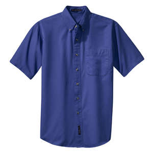 Port Authority Short Sleeve Twill Shirt Blue, Faded