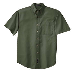 Port Authority Short Sleeve Twill Shirt Olive, Faded 
