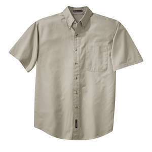 Port Authority Short Sleeve Twill Shirt Stone