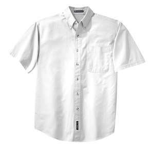 Port Authority Short Sleeve Twill Shirt White