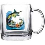 Logo Glass Coffee Mugs - 13 oz. Nordic Clear Glass Mug - Full Color