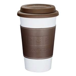 Double Wall Ceramic Tumbler w/ Sleeve 