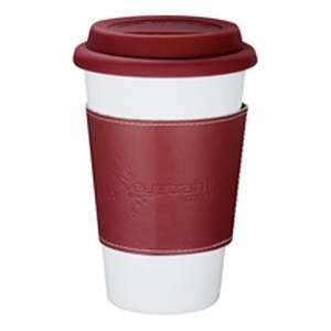 Double Wall Ceramic Tumbler w/ Sleeve 
