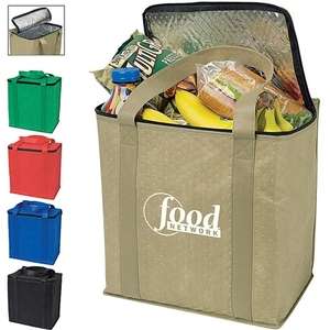Zippered Insulated Grocery Tote