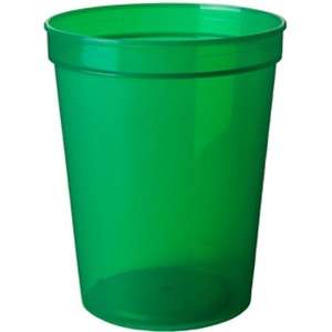Smooth Stadium Cup - 16 oz. Green, Translucent