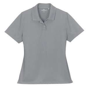 Women's Vansport Omega Solid Mesh Tech Polo Gray