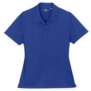 Women's Vansport Omega Solid Mesh Tech Polo Blue, Royal