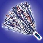 Customized Pom Poms - Solid Handle Pom - 500 Glitter Streamers