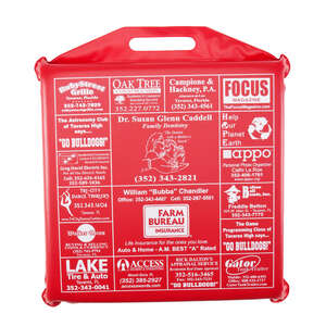 Custom Promotional Vinyl Seat Cushion 14" Squre with Pocket 2" Thick