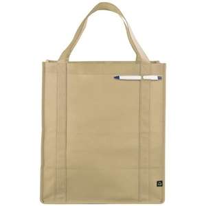 PolyPro Large Foldable Snap Tote Bag Natural
