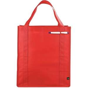 PolyPro Large Foldable Snap Tote Bag Red