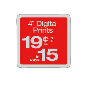 Custom Promotional Square Badge 2"