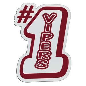 Custom Promotional Big #1 Badge 2-1/4"x3-1/8"