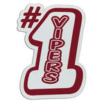 Custom Badges - Big #1 Badge 2-1/4"x3-1/8"