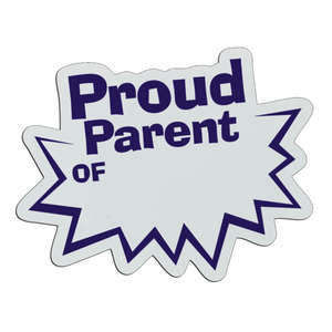 Custom Promotional Proud Parent Badge 2-1/2"x3-1/4"