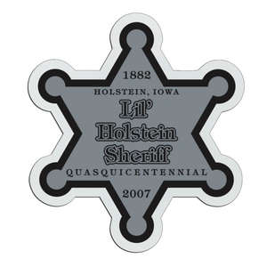 Custom Promotional Law Star Badge 3-1/8"x3-1/2"