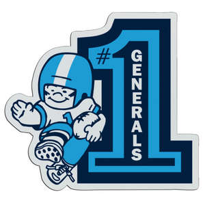 Custom Promotional Football Player #1 Badge 3-1/4"x3"