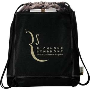 Custom Promotional Jute Non-Woven Evolution Cinch Bag