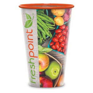Custom Promotional Visstun Reusable 16 oz. Plastic Cup - Clear, Full Color Imprint