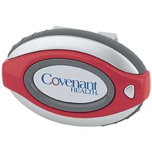 Oval Clip-On Pedometer/Clock 
