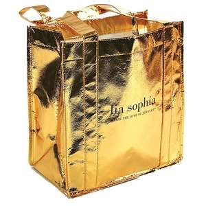 Metallic Gold Shopper Tote Bag 