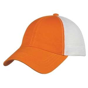 Washed Cotton Mesh Back Trucker Cap