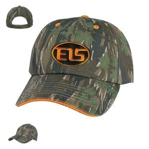 Camouflage Cap with Safety Orange Sandwich Bill
