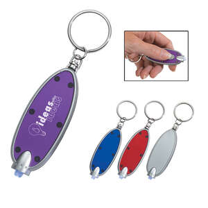 Custom Promotional Oval LED Key Chain