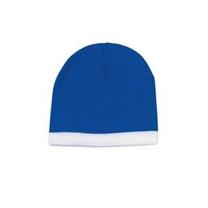 Knit Beanie with Stripe
