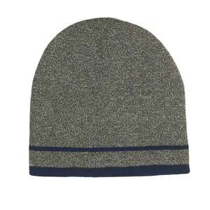 Knit Beanie with Double Stripes