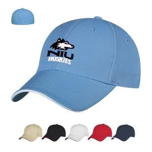 Custom Promotional Nu-Fit Pique Mesh Fitted Sandwich Cap