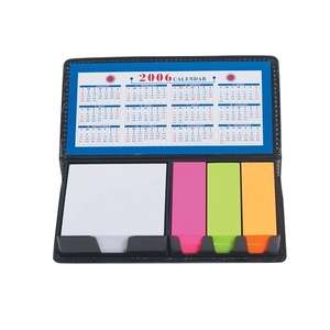 Leather-Look Case of Sticky Notes with Calendar