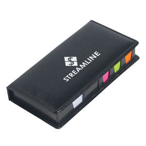 Custom Promotional Leather-Look Case of Sticky Notes with Calendar