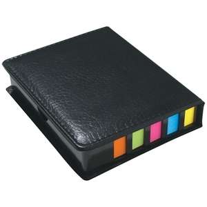 Square Leather Look Case Of Sticky Notes with Calendar and Pen