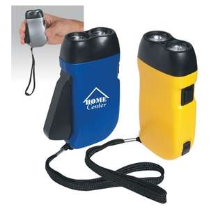 Custom Promotional Hand Squeeze Flashlight with Wrist Band