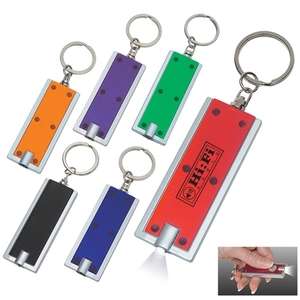 Custom Promotional Rectangular LED Key Chain