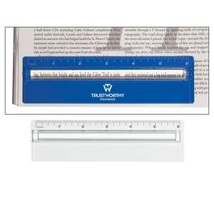 Custom Promotional Plastic 6" Ruler with Magnifying Glass