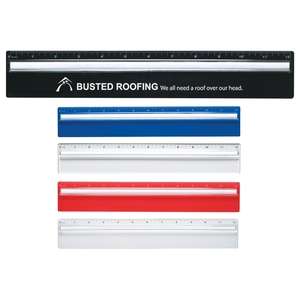 Custom Promotional Plastic 12" Ruler with Magnifying Glass