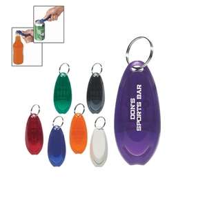 Plastic Dual Bottle/Can Opener Key Ring