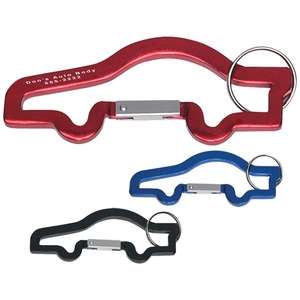 Car Shape Carabiner with Key Ring 