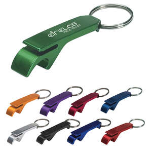 Custom Promotional Aluminum Bottle/Can Opener Key Ring