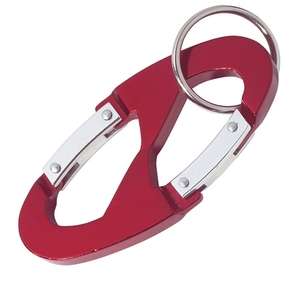 Double Hook Carabiner with Key Ring 