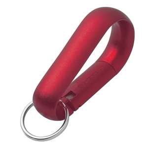 Wide Aluminum Carabiner with Key Ring