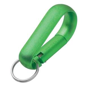 Wide Aluminum Carabiner with Key Ring
