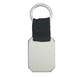 Metal Key Tag with Strap