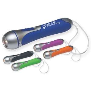 High Tech Flashlight with Clear PVC Wrist Band 