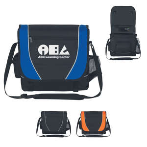 Custom Promotional Duo-Tone Messenger Bag