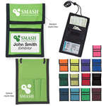 Promotional Lanyards, Badges & Bracelets - Nylon Neck Wallet Badge Holder