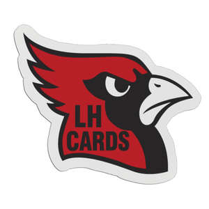 Custom Promotional Cardinal Head Badge 2-7/8"x2-1/2"
